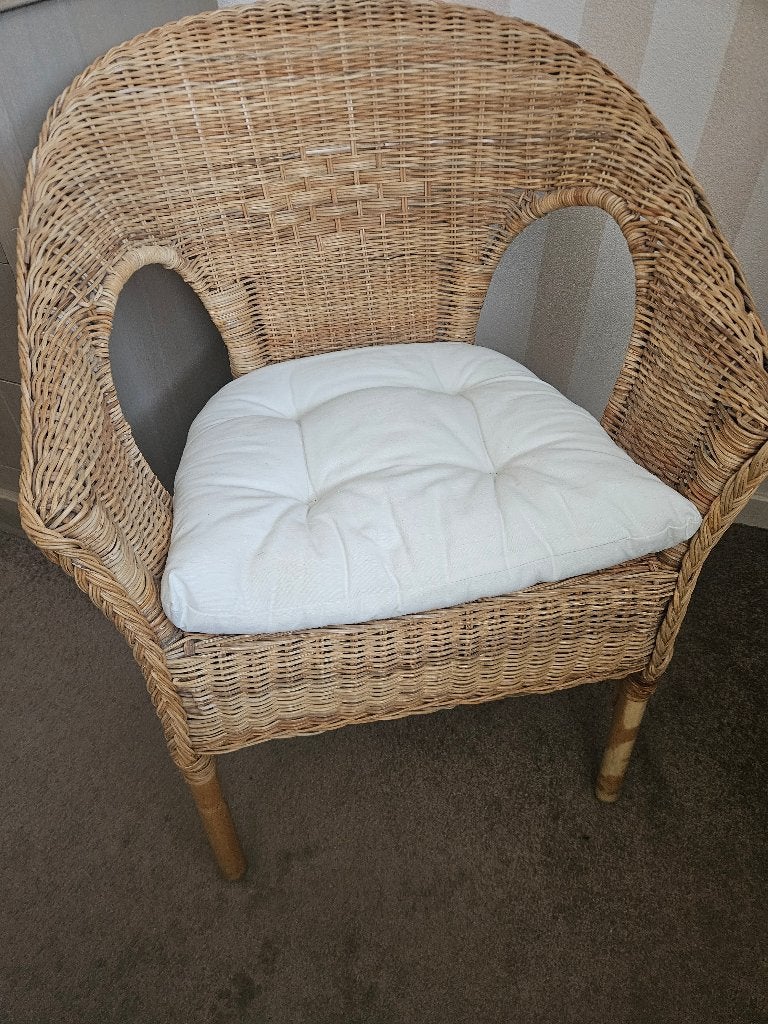 Rotan stoel, Ophalen, Bruin, Riet of Rotan, Zo goed als nieuw