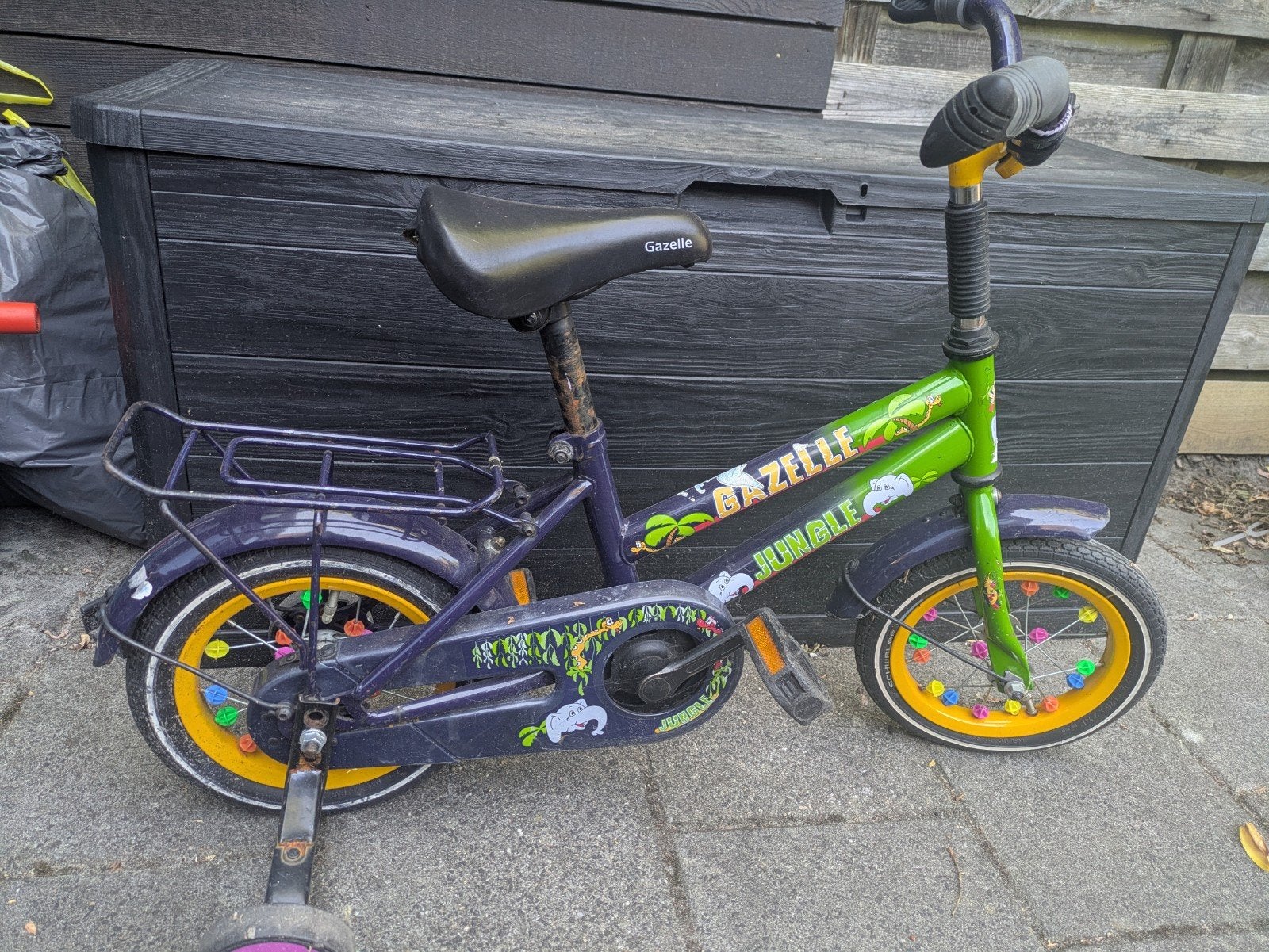 Gazelle Jungle kinderfiets, Ophalen, Terugtraprem, Gebruikt, Minder dan 16 inch