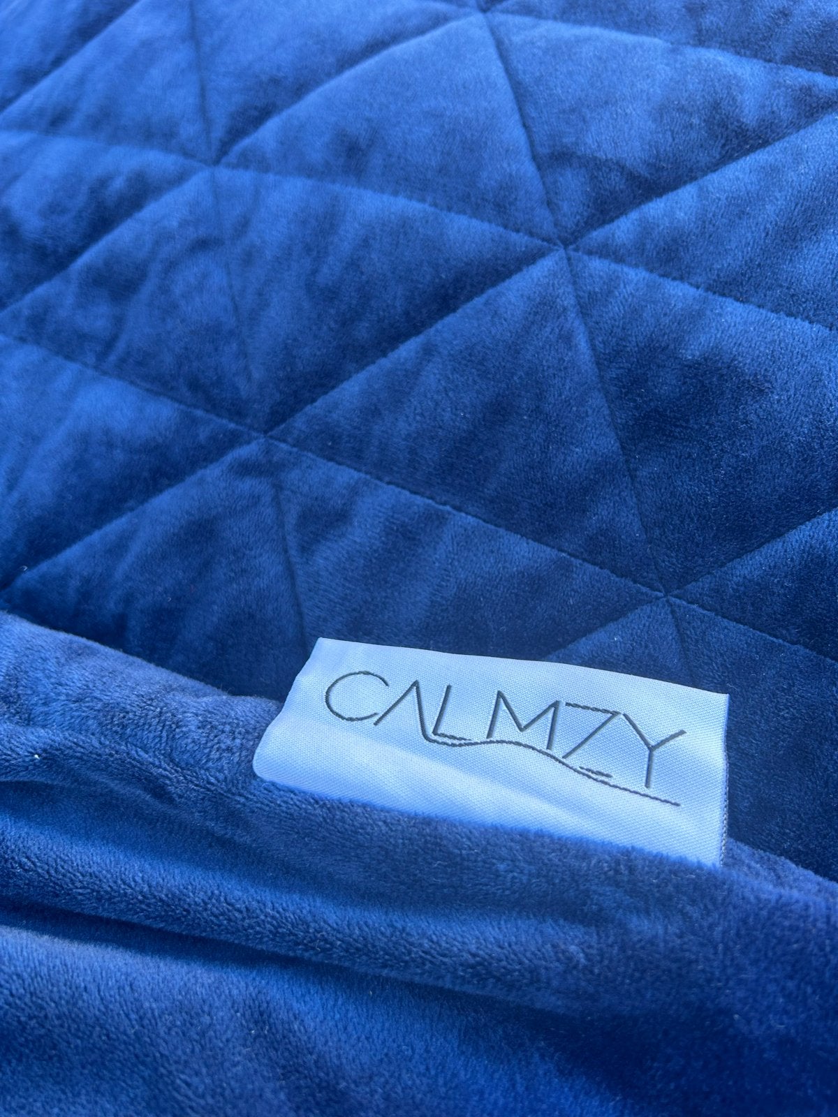 Calmzy Verzwaringsdeken met hoes 200x150 cm, 10 kg, Ophalen, Gebruikt, Blauw, Tweepersoons