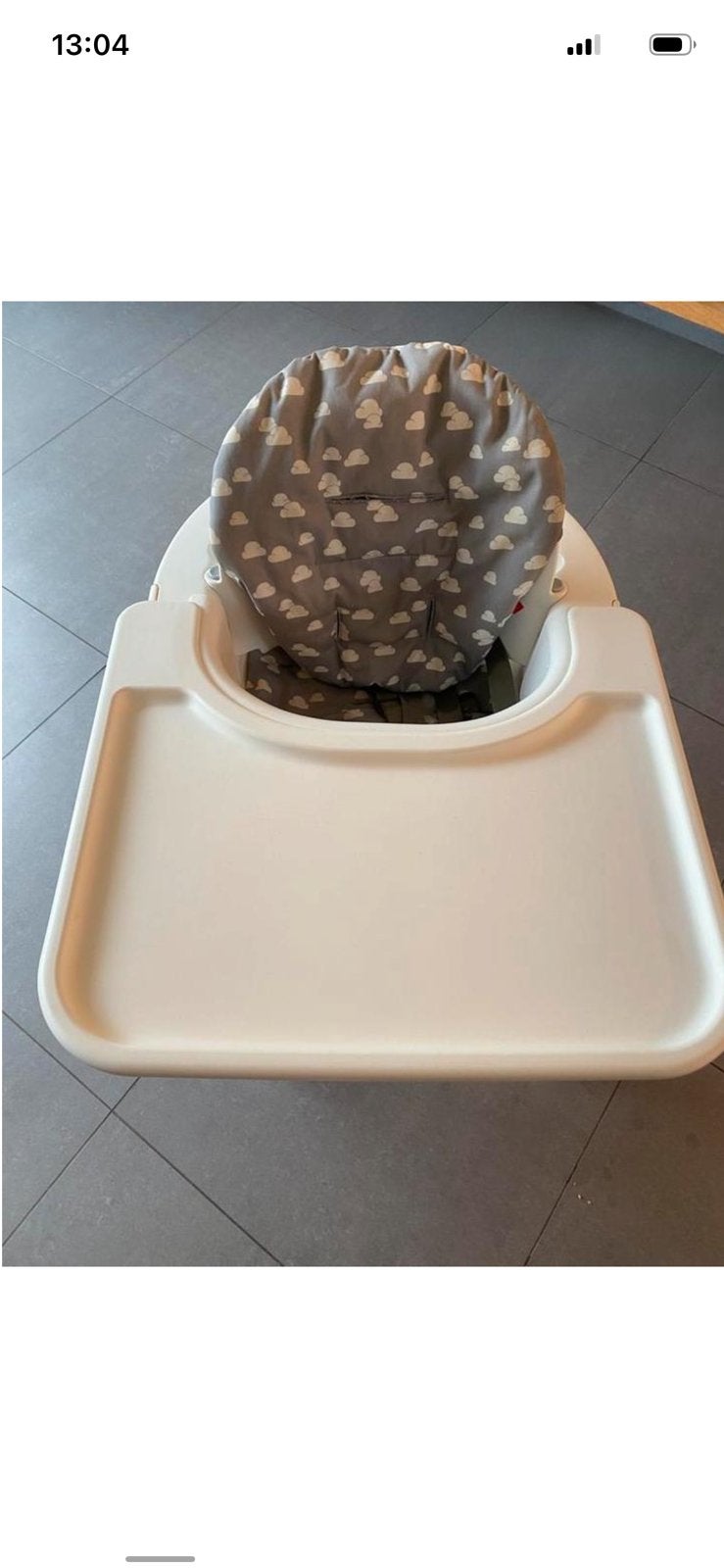 Stokke steps kinderstoel, wit met eiken poten, Kinderen en Baby's, Kinderstoelen, Ophalen, Zo goed als nieuw, Meegroeistoel