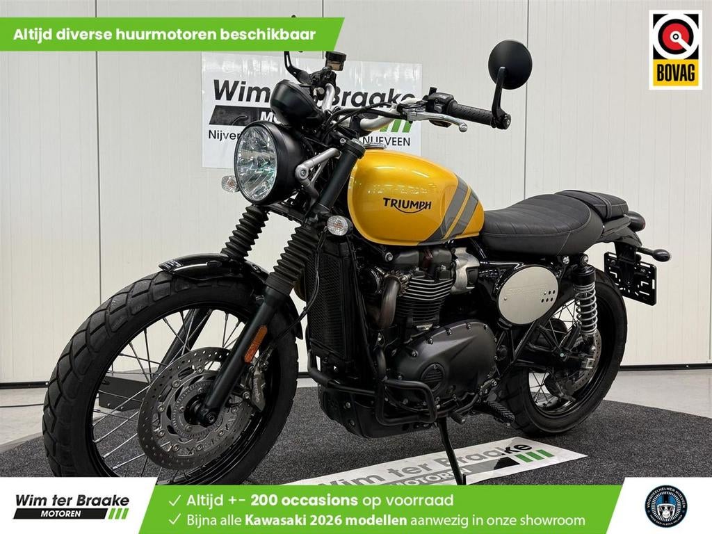 Triumph Street Scrambler 900 (bj 2024) 12,414 km, 2 cilinders, Motorrijbewijs A, Bedrijf, Meer dan 35 kW