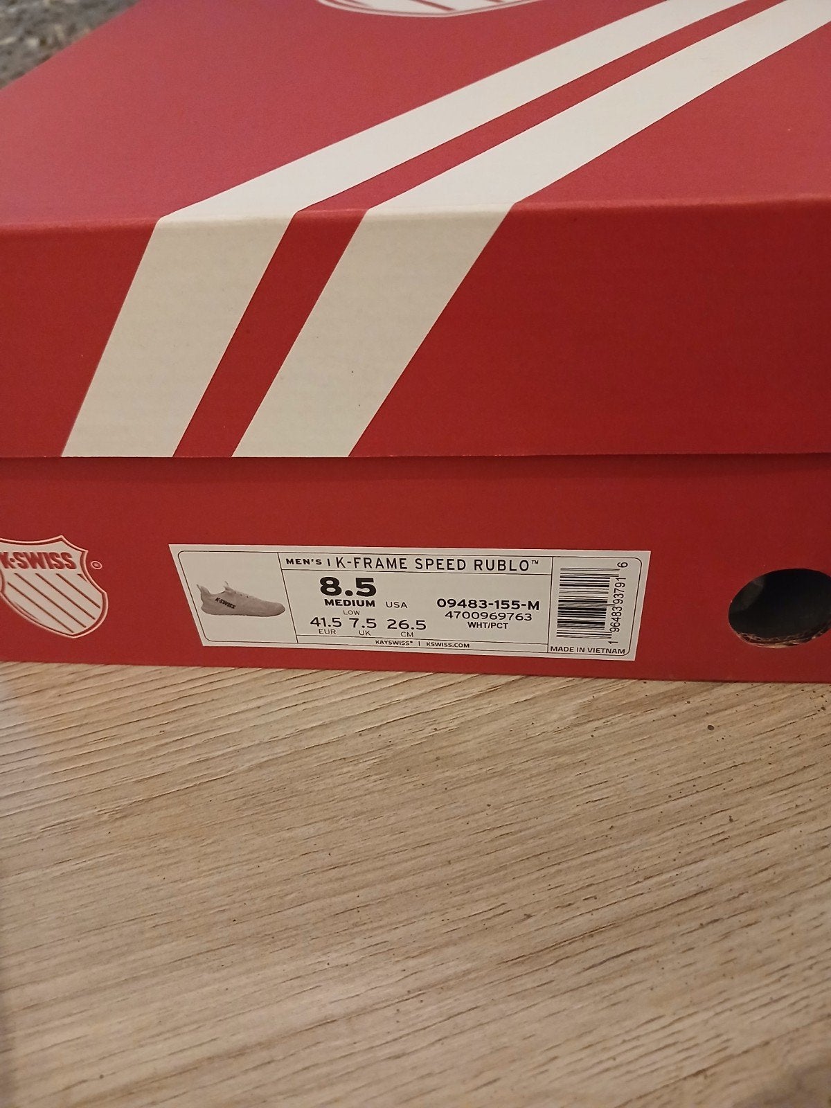 K-Swiss K-Frame Speed Rublo 0.1 - Nieuw in doos, Kleding | Heren, Schoenen, Wit, Ophalen of Verzenden, Sneakers of Gympen, Nieuw
