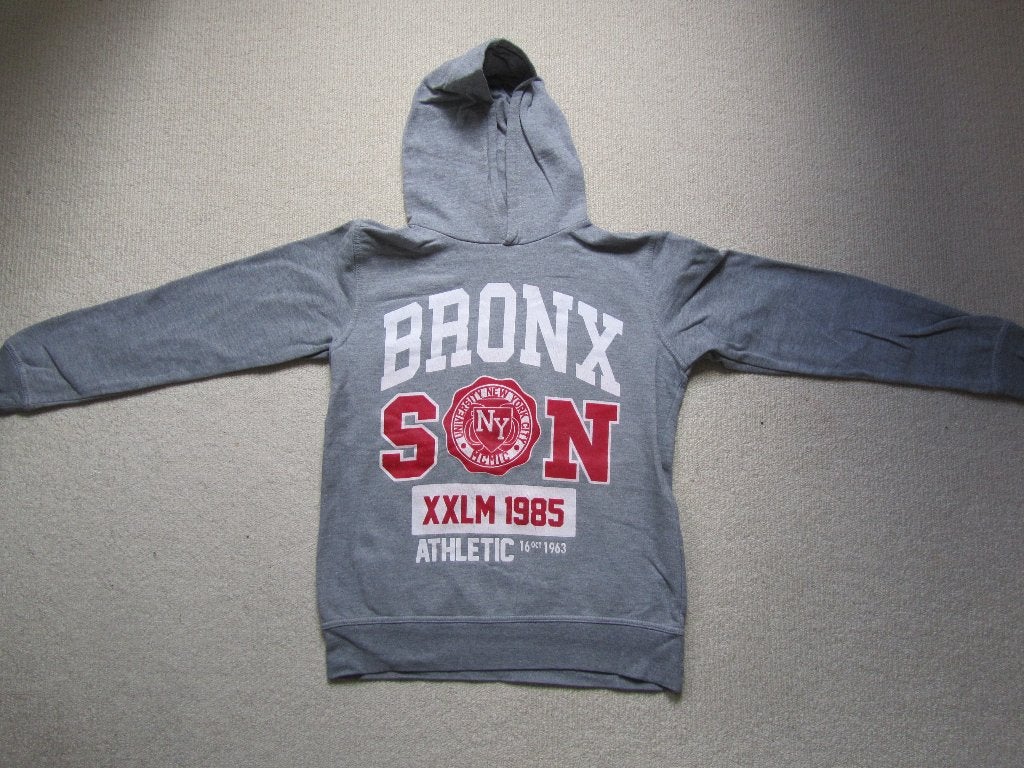 Hoodie / sweater grijs 158 - 164, Verzenden, Trui of Vest, H&M, Zo goed als nieuw