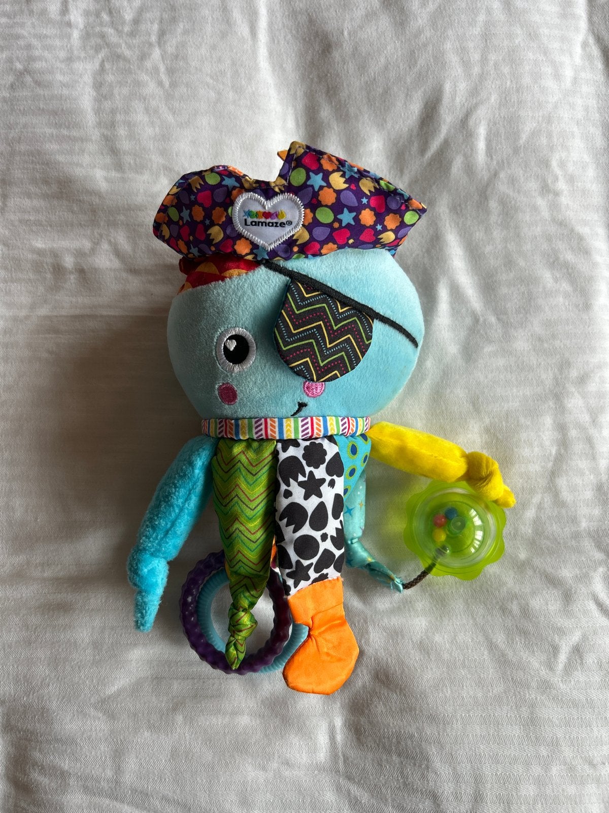 Lamaze Piraat Octopus Rammelaar Speeltje Baby, Ophalen of Verzenden, Zo goed als nieuw, Rammelaar, Met geluid
