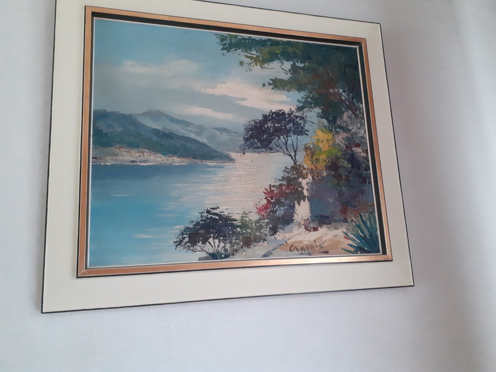 Schilderij mediterraans vergezicht van Camprio, Antiek en Kunst, Ophalen, Landschap