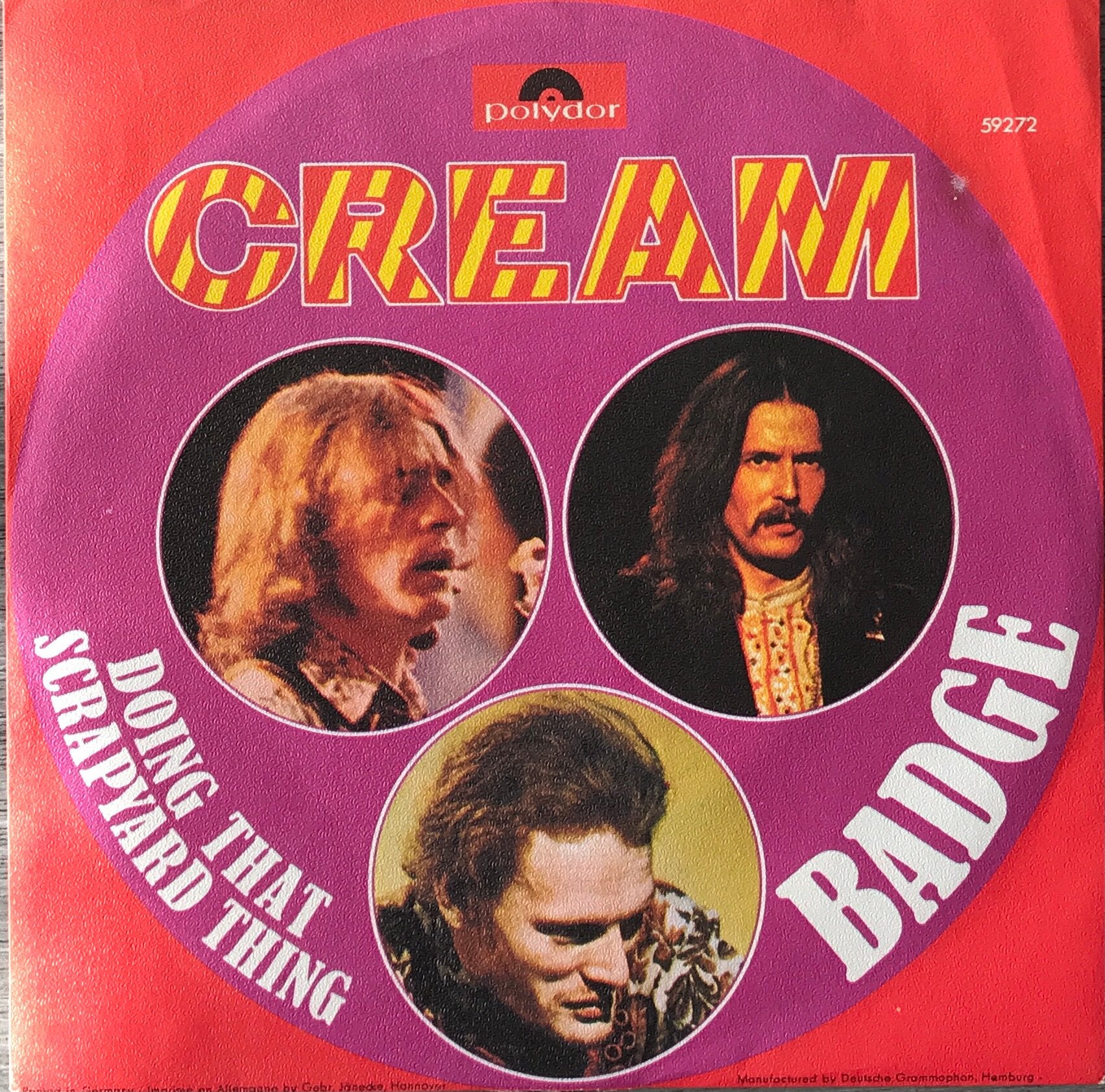 CREAM - Badge (‘69) ALS NIEUW (NL-Tip/UK18/US60)