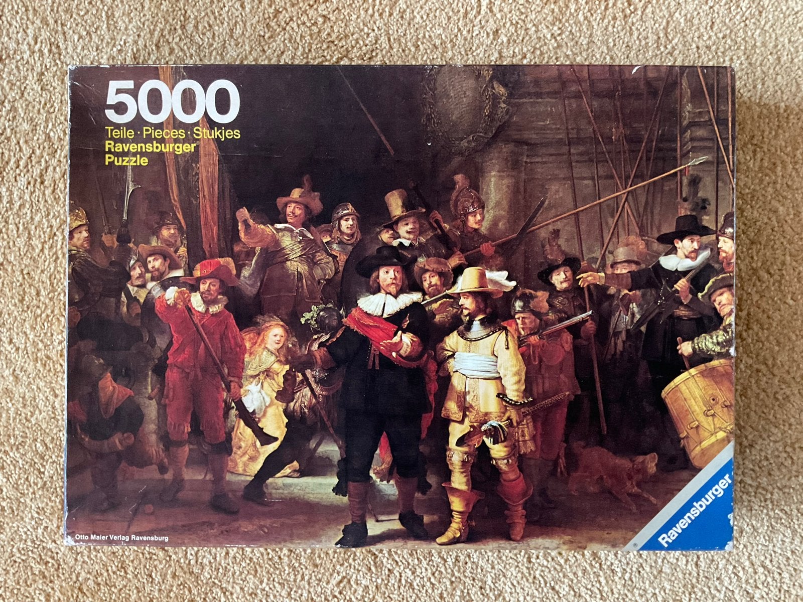 Ravensburger De Nachtwacht 5000 stukjes legpuzzel, Ophalen of Verzenden, Meer dan 1500 stukjes, Zo goed als nieuw, Legpuzzel