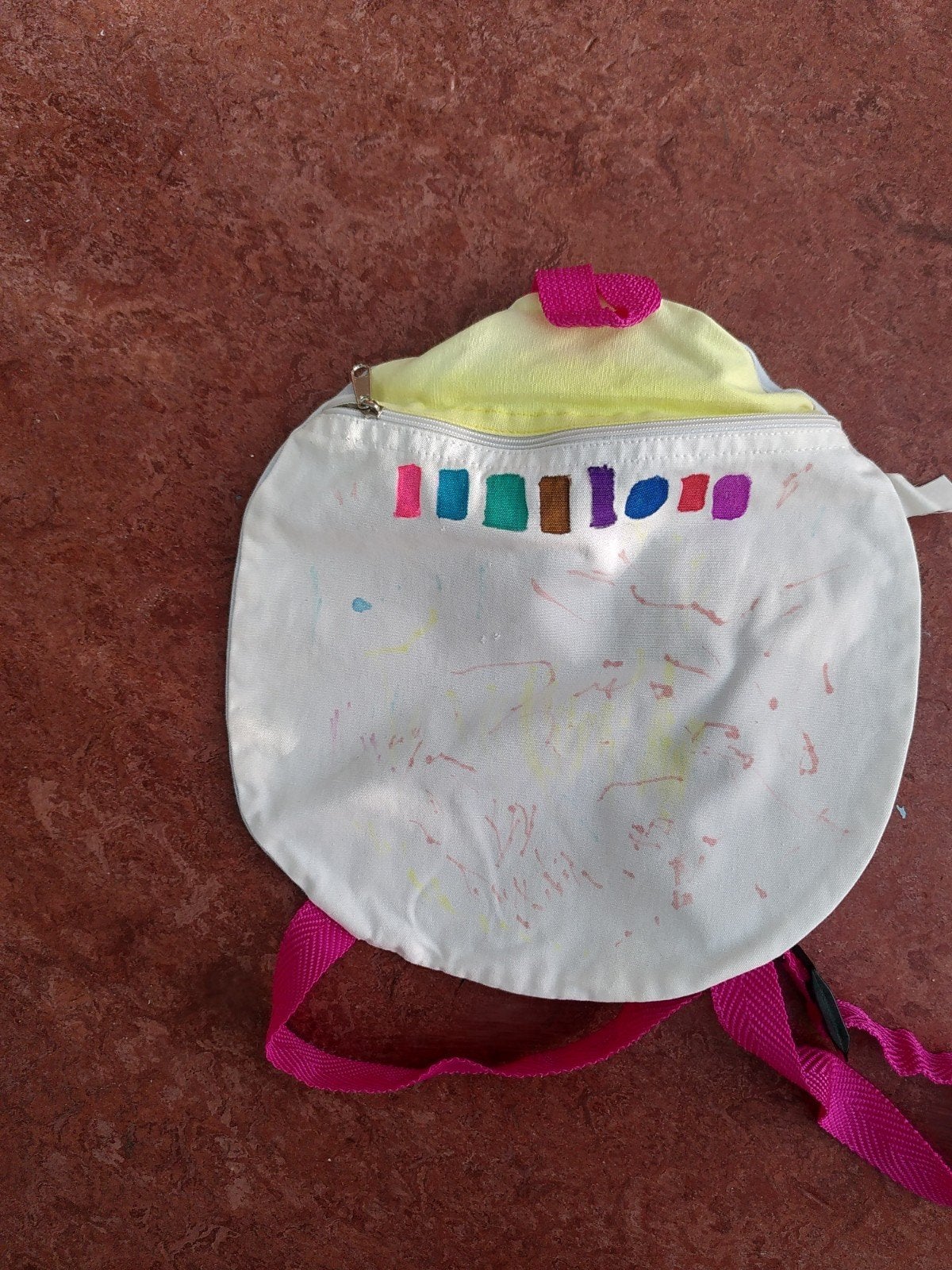 Grappig peuter rugzakje met kindertekening, Ophalen of Verzenden, Gebruikt