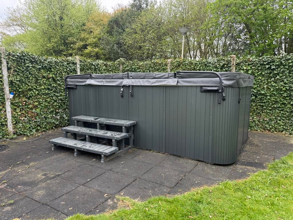 Zwemspa 400 x 230 cm – Zo goed als nieuw, Ophalen of Verzenden, Zo goed als nieuw, Trap, Vast