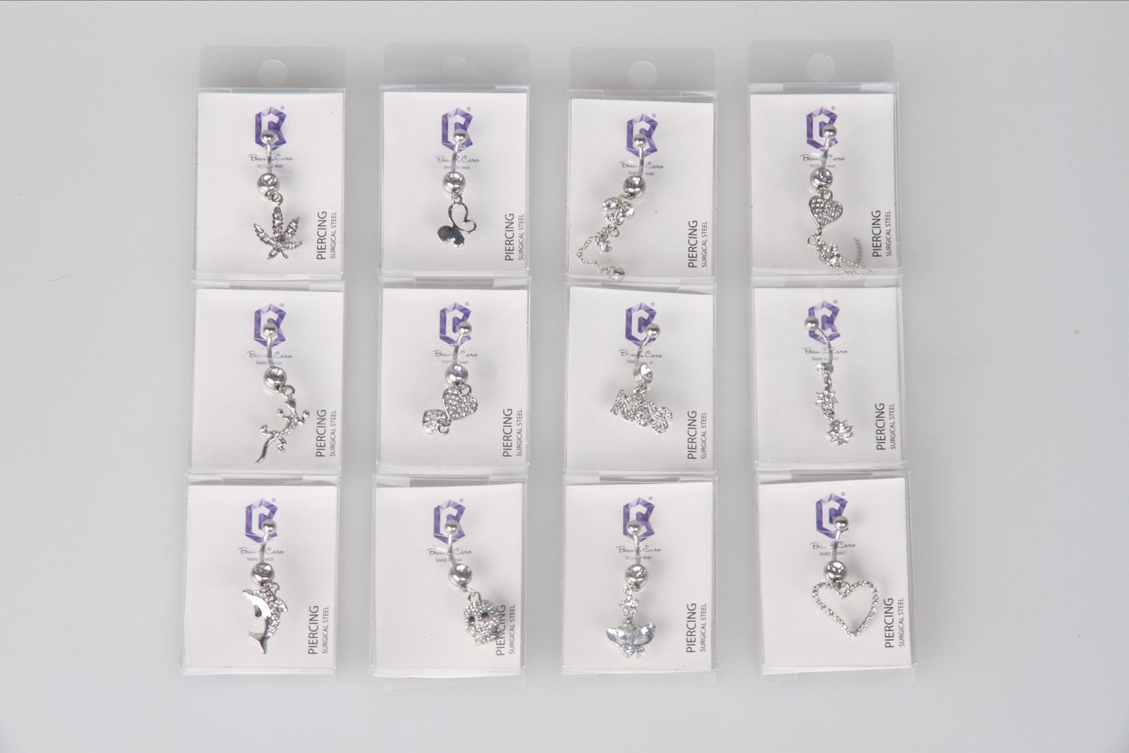 Partij van 36 Stuks Navelpiercings - Chirurgisch Staal 316L, Navelpiercing, Staal, Nieuw, Ophalen of Verzenden