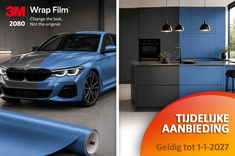ACTIE - 3M 2080 wrapfolie 152cm carwrapping & keuken wrappen, Ophalen of Verzenden, Nieuw, Folie