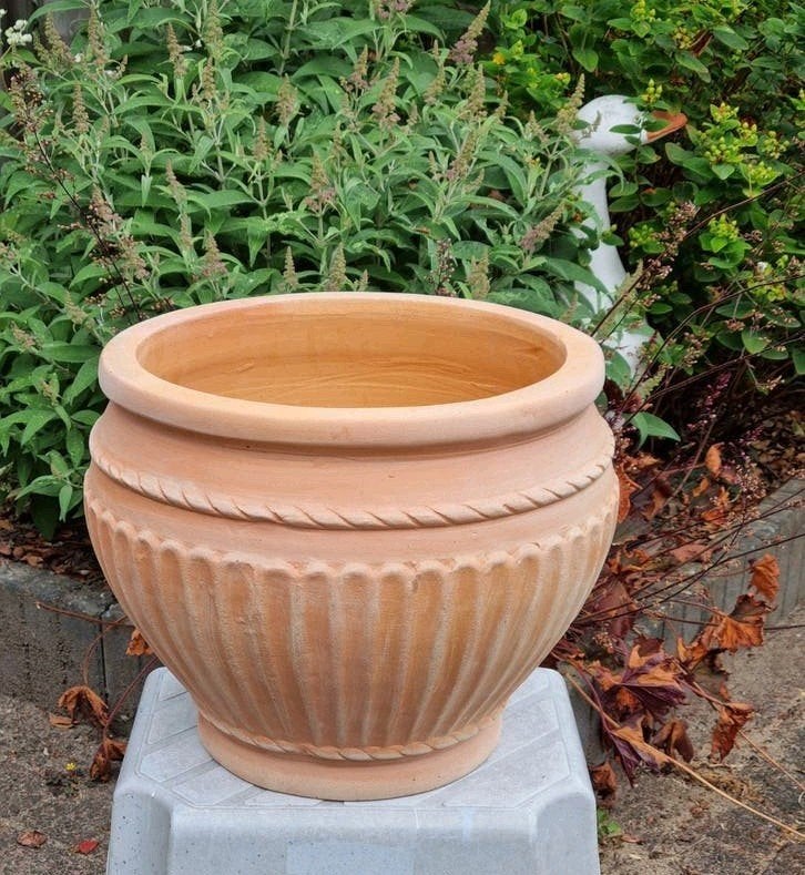 terracotta plantenbak, Ophalen, Rond, Tuin, Minder dan 40 cm