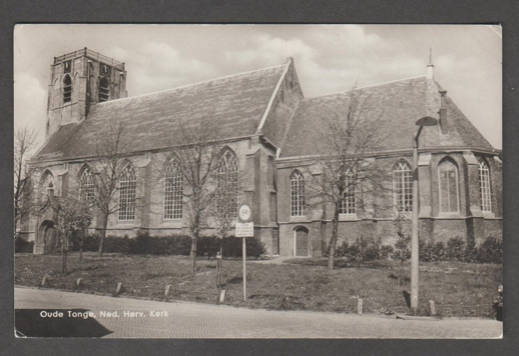 Ansichtkaart, Oude Tonge, Ned Herv Kerk., Verzamelen, Ansichtkaarten | Nederland, Ophalen of Verzenden, 1960 tot 1980, Gelopen