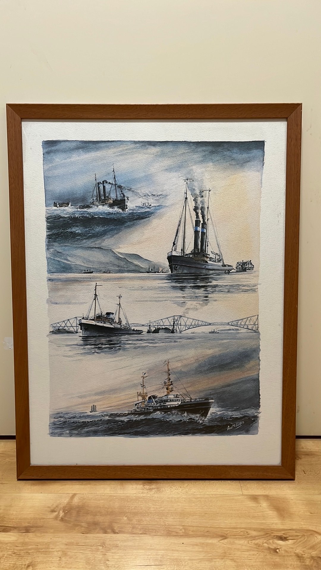 Zwarte Zee, Antiek en Kunst, Ophalen, Print, Print/reproductie, Achter glas