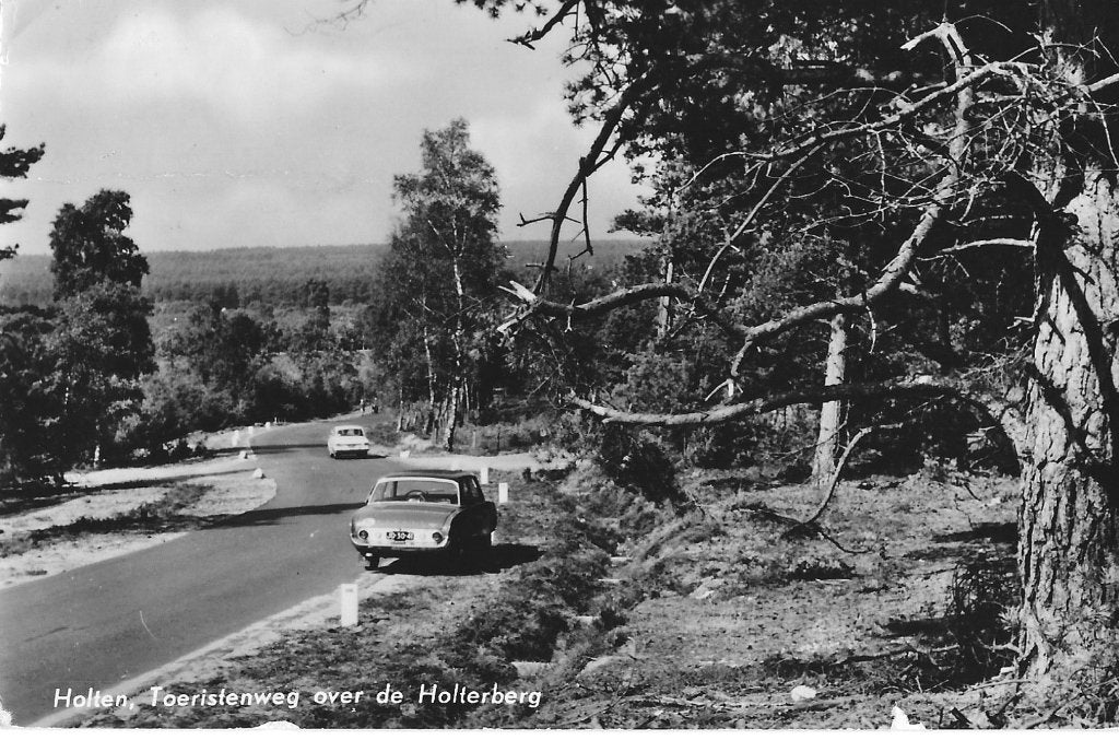 Holten, Toeristenweg over de Holterberg - auto, Verzenden, 1960 tot 1980, Gelopen, Overijssel