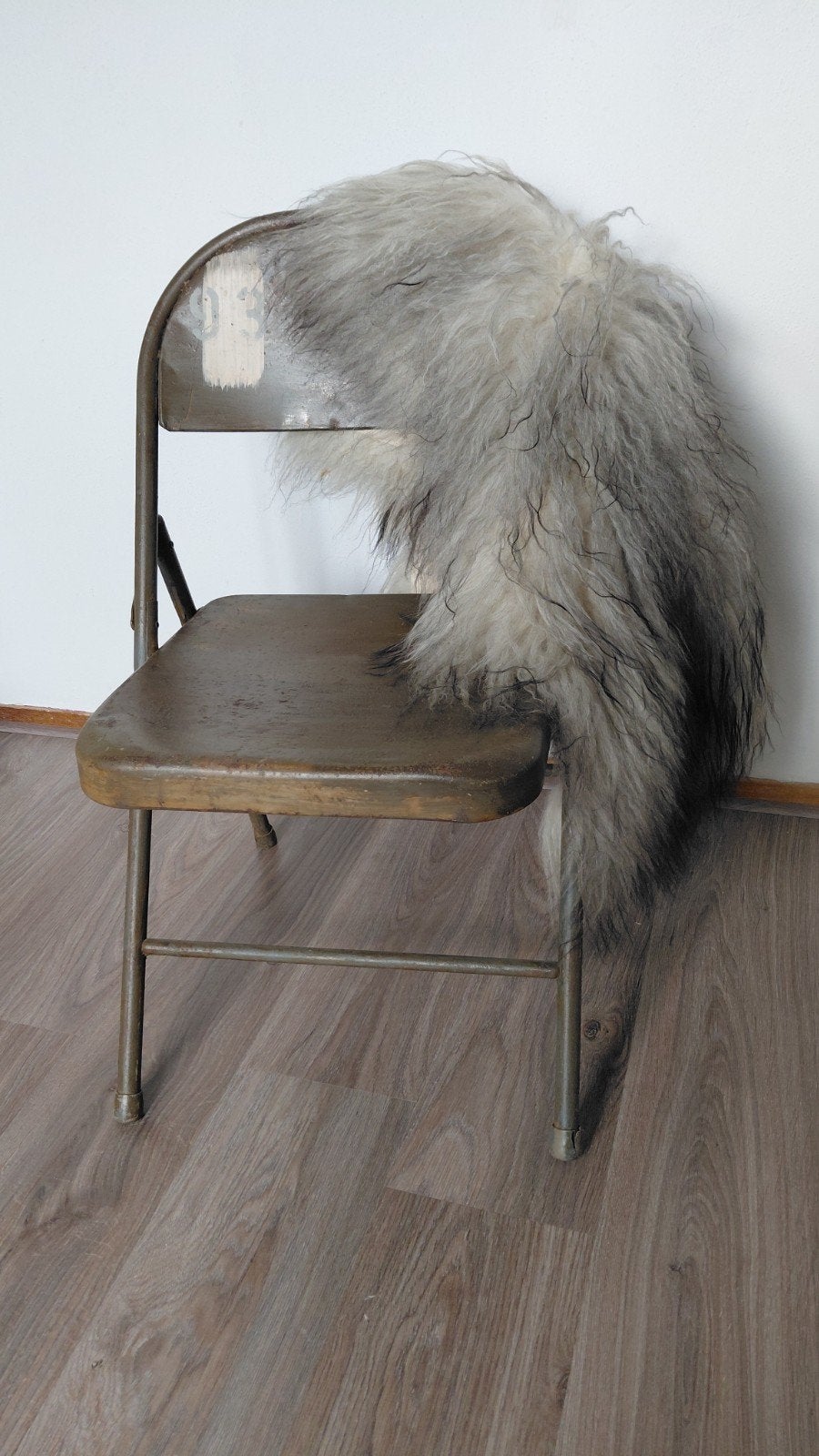 Vintage metalen klapstoel - Industrieel design, Ophalen