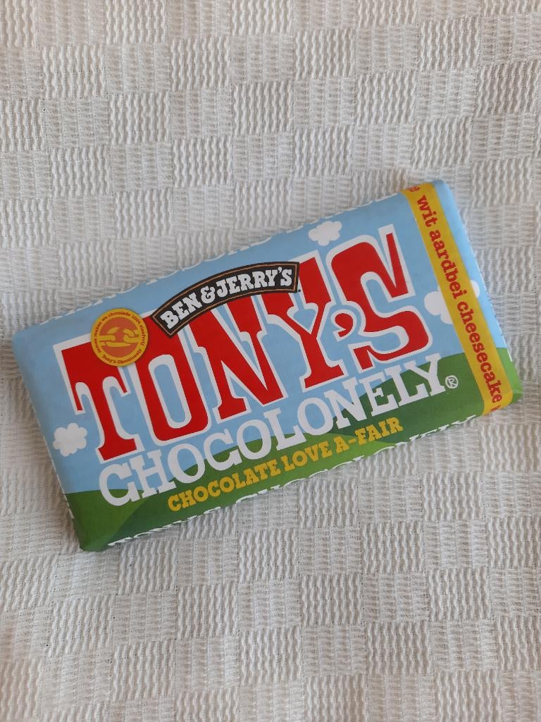 Tony's Chocolonely x Ben & Jerry's Strawberry Cheesecake, Ophalen of Verzenden, Nieuw