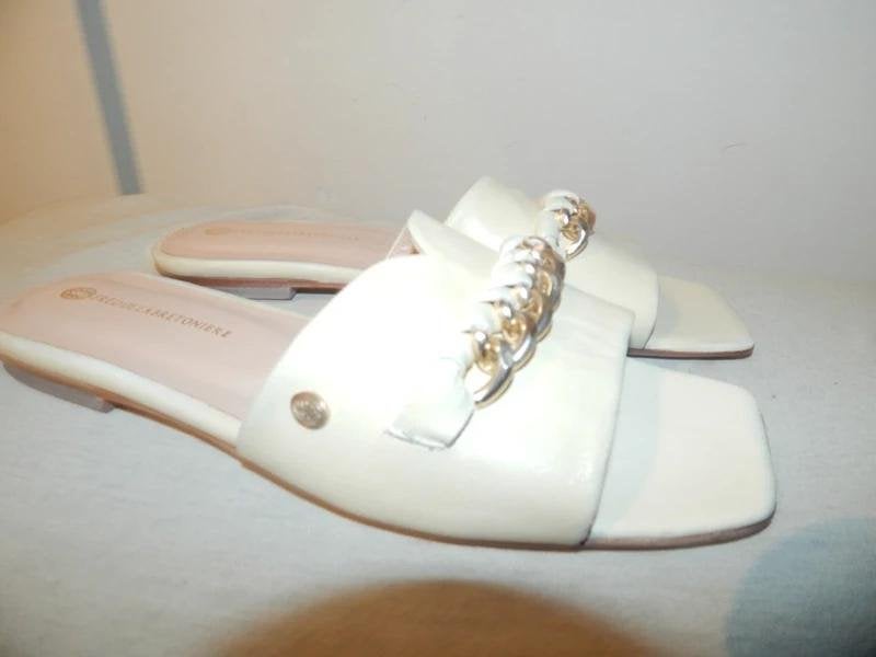 Fred de la Bretoniere leren slippers gouden hardware 37, Slippers, Fred de la Bretoniere, Overige kleuren, Verzenden