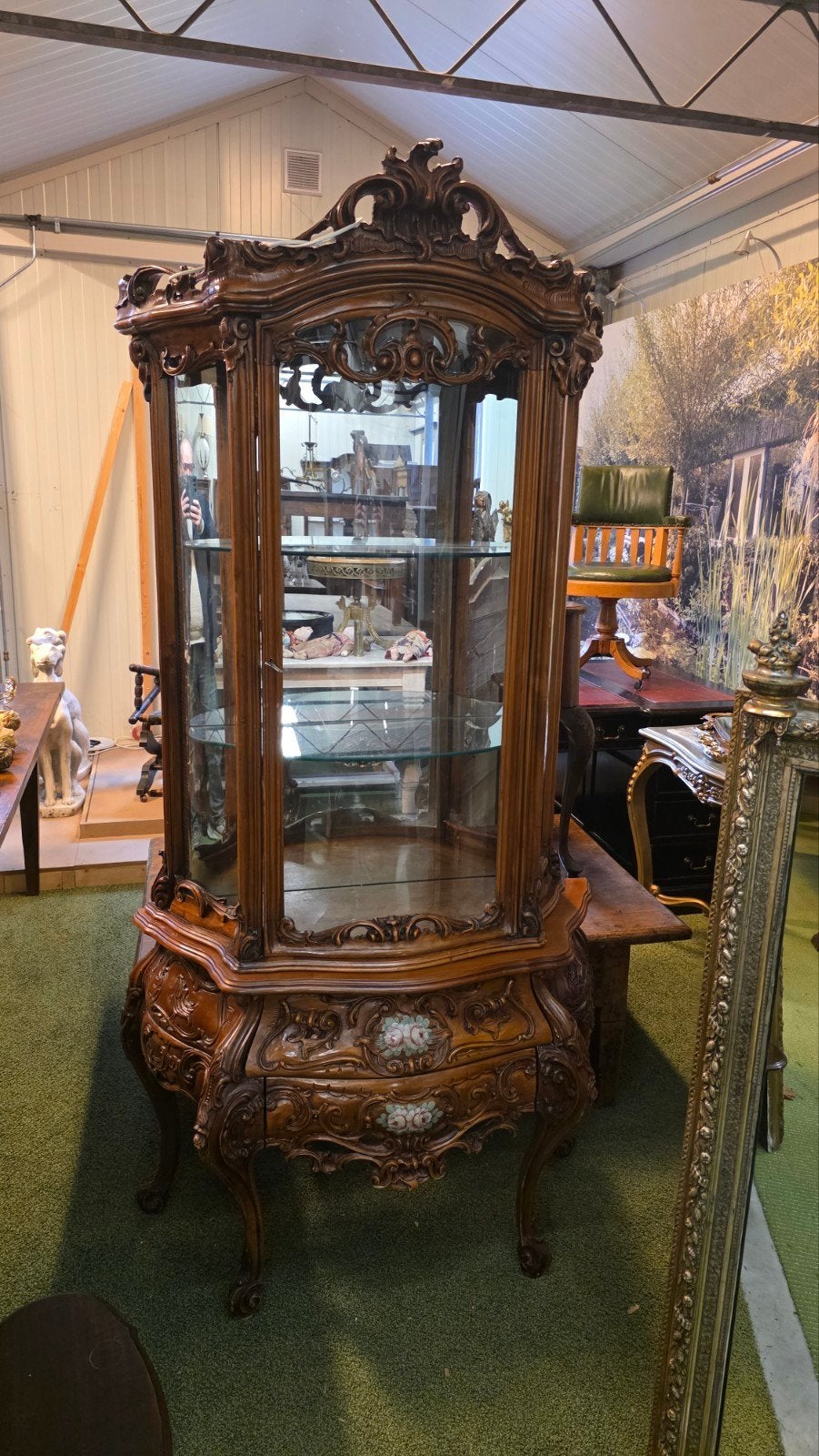 bsrok vitrine kast notenhout