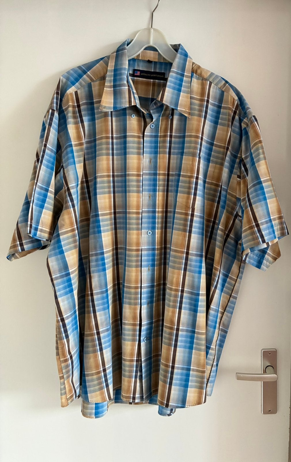 ZGAN Overhemd maat 5XL  American Sportswear, Ophalen of Verzenden, Zo goed als nieuw, Blauw, Overhemd