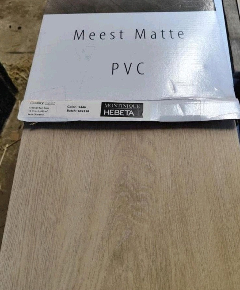 montiniqeu hebeta pvc vloer 5446 extra matt 3.82m2, Ophalen, Nieuw, 75 m² of meer, Overige typen