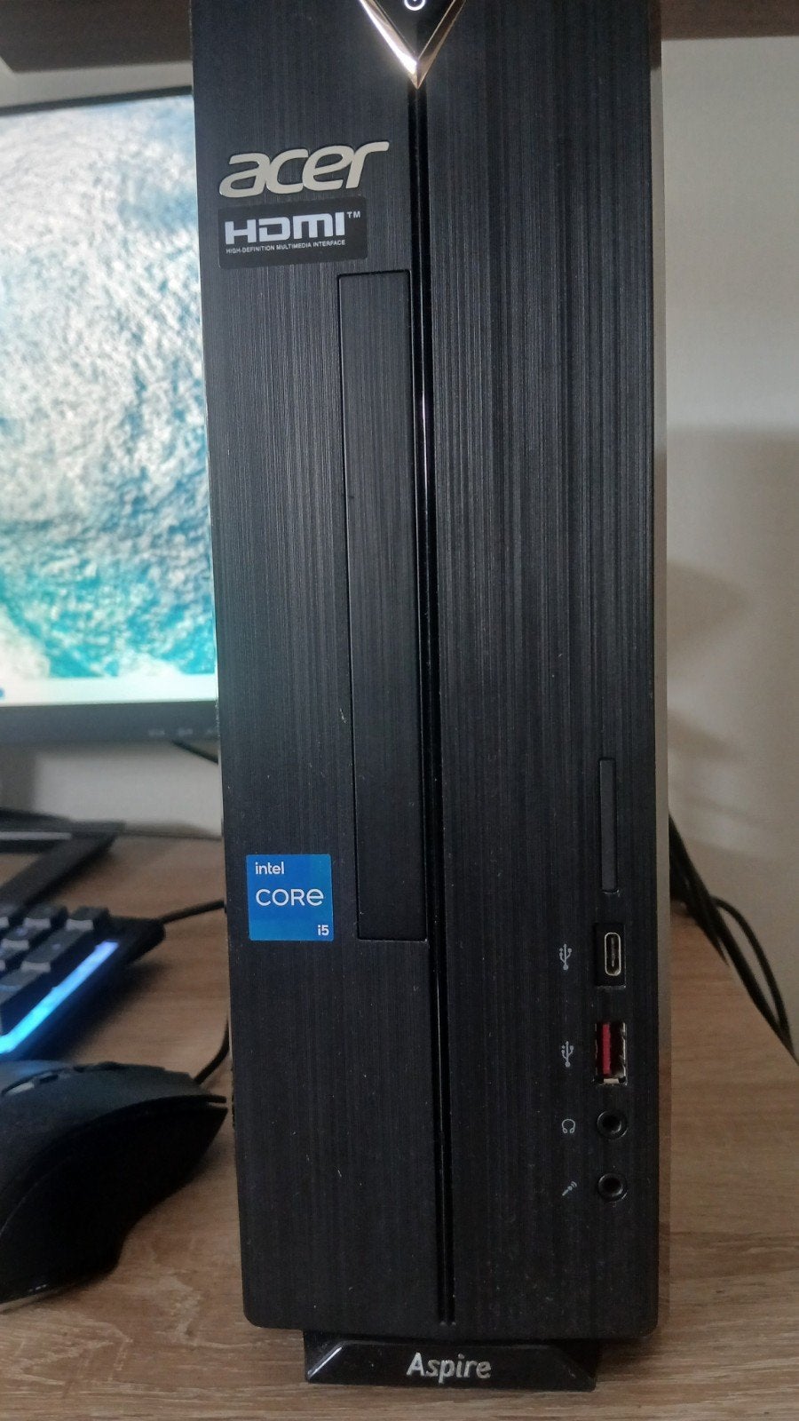 pc met scherm, toetsenbord en muis
acer aspire xc-1660, Computers en Software, Ophalen of Verzenden