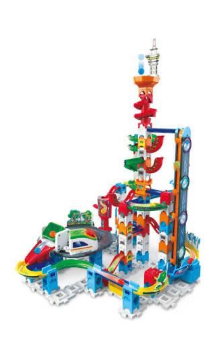 VTech Marble Rush knikkerbaan Super Sky Tower Set XL300E, Ophalen of Verzenden, Zo goed als nieuw