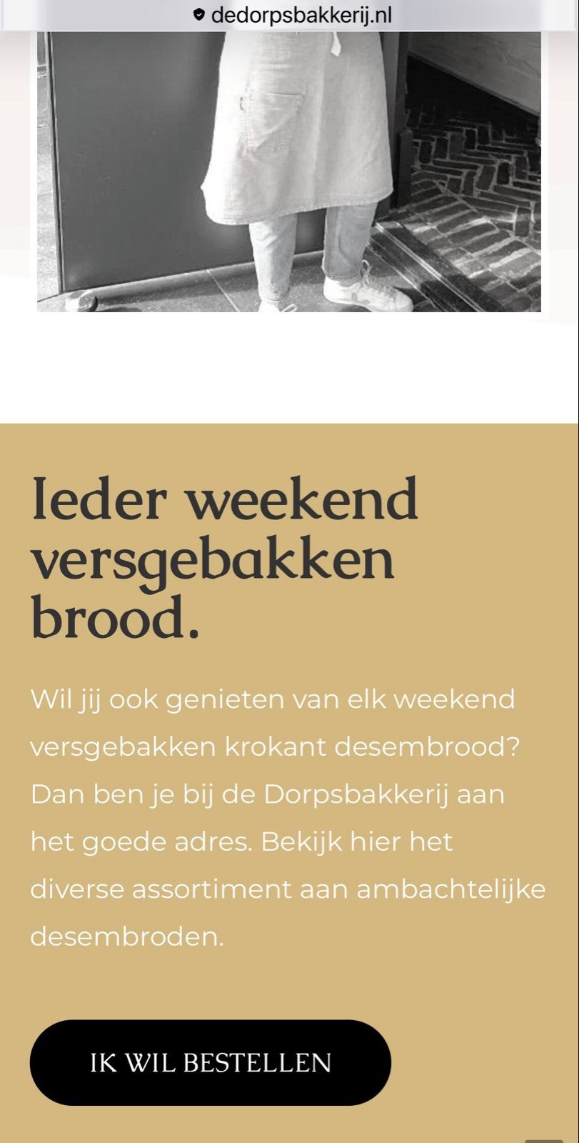 WordPress website voor desem bakkerij, Webdesign
