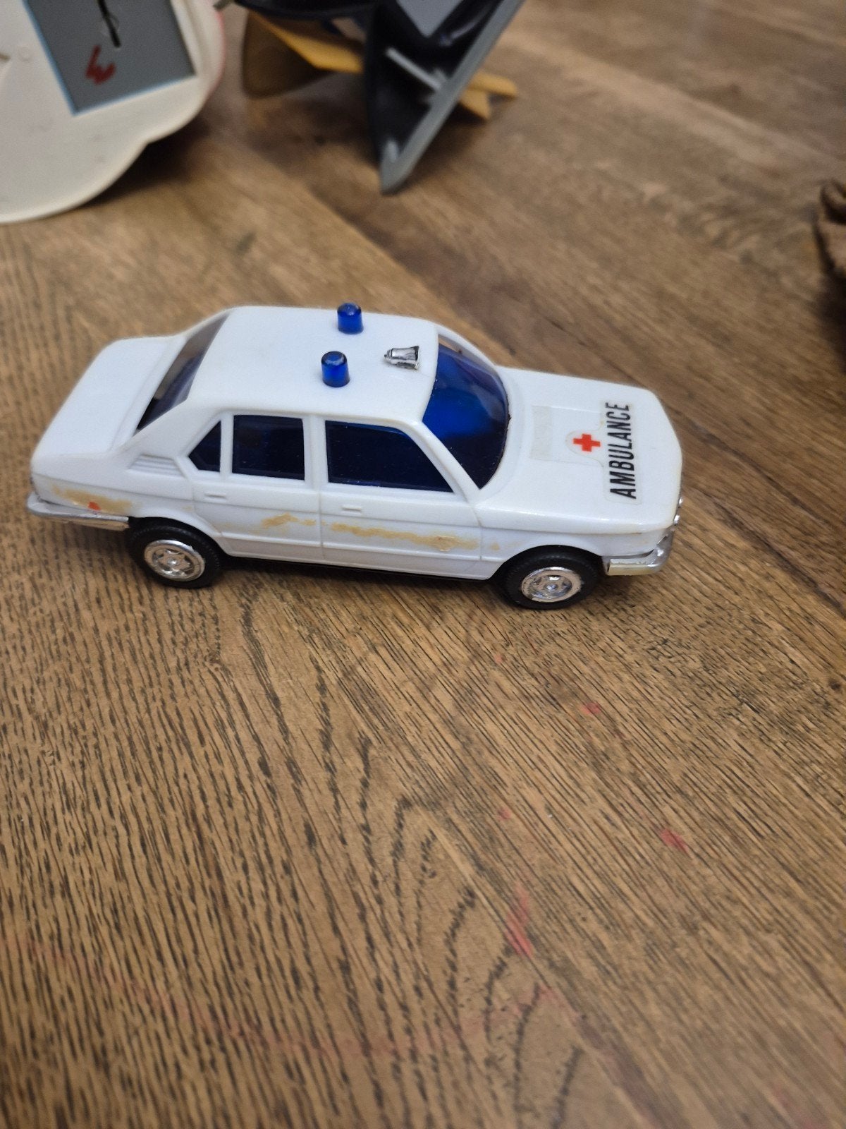 Vintage Ambulance Speelgoedauto - Made in Hong Kong, Ophalen of Verzenden, Gebruikt
