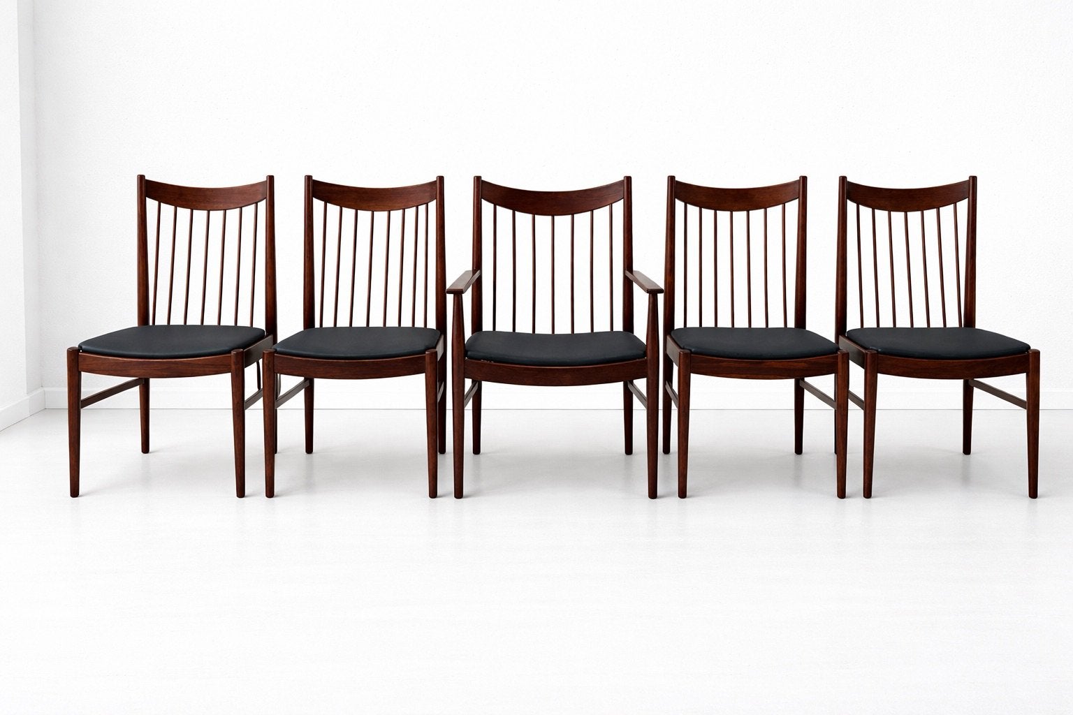 Midcentury Arne Vodder voor Sibast | Deens design | 5 stuks, Huis en Inrichting, Stoelen, Ophalen, Zo goed als nieuw, Bruin, Vijf, Zes of meer stoelen
