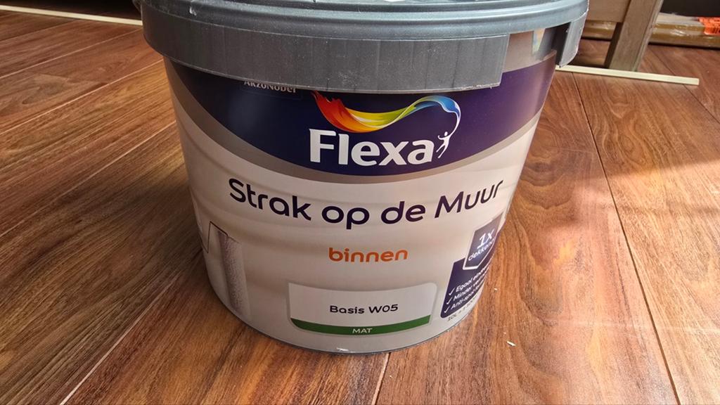 Flexa muurverf Sandy Beach 10 liter NIEUW!, 10 tot 15 liter, Ophalen, Nieuw, Wit