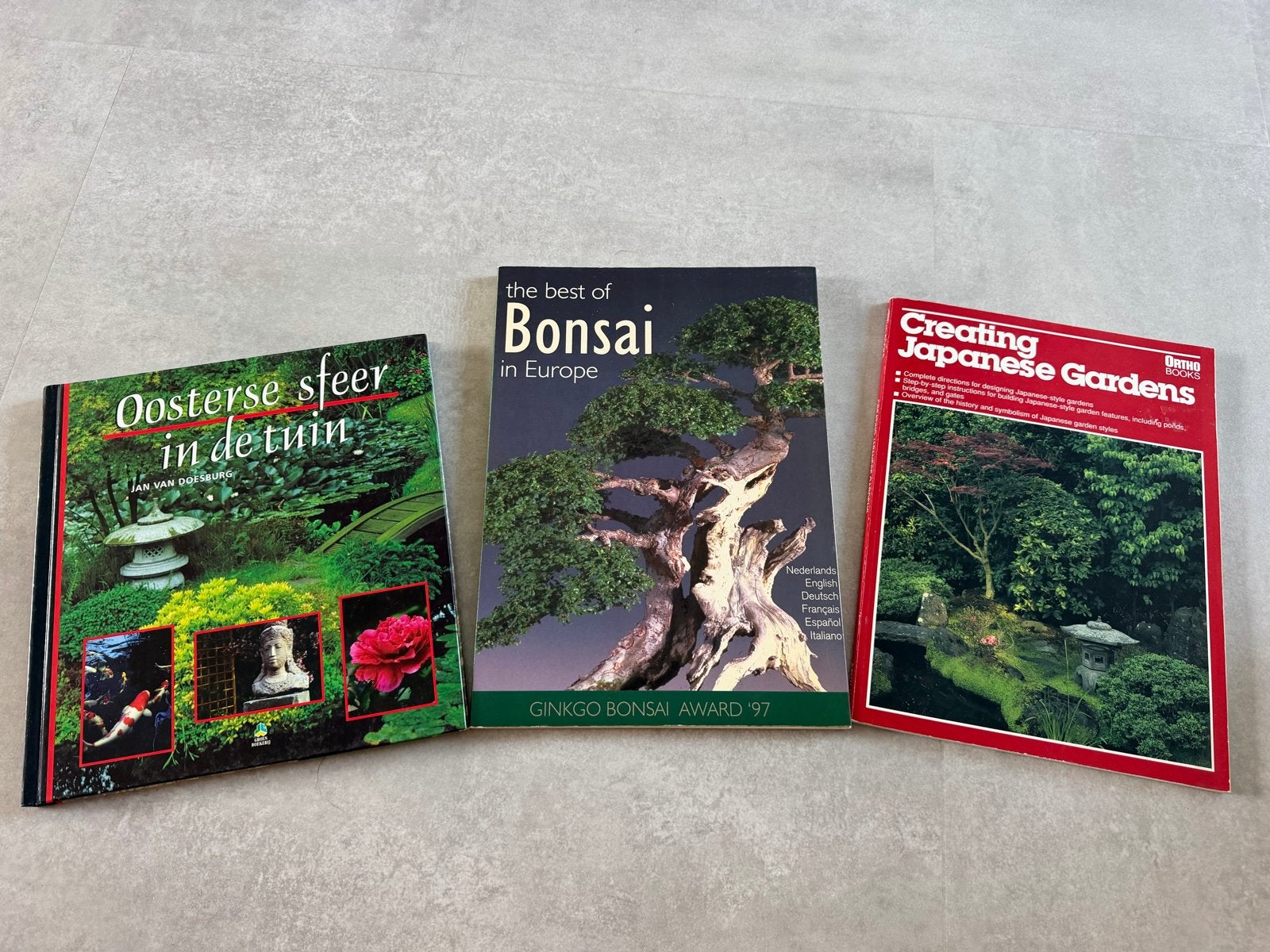 3 boeken: Bonsai, Japanese Gardens, oosters Tuinieren, Ophalen of Verzenden, Gelezen, Tuinieren en Tuinplanten