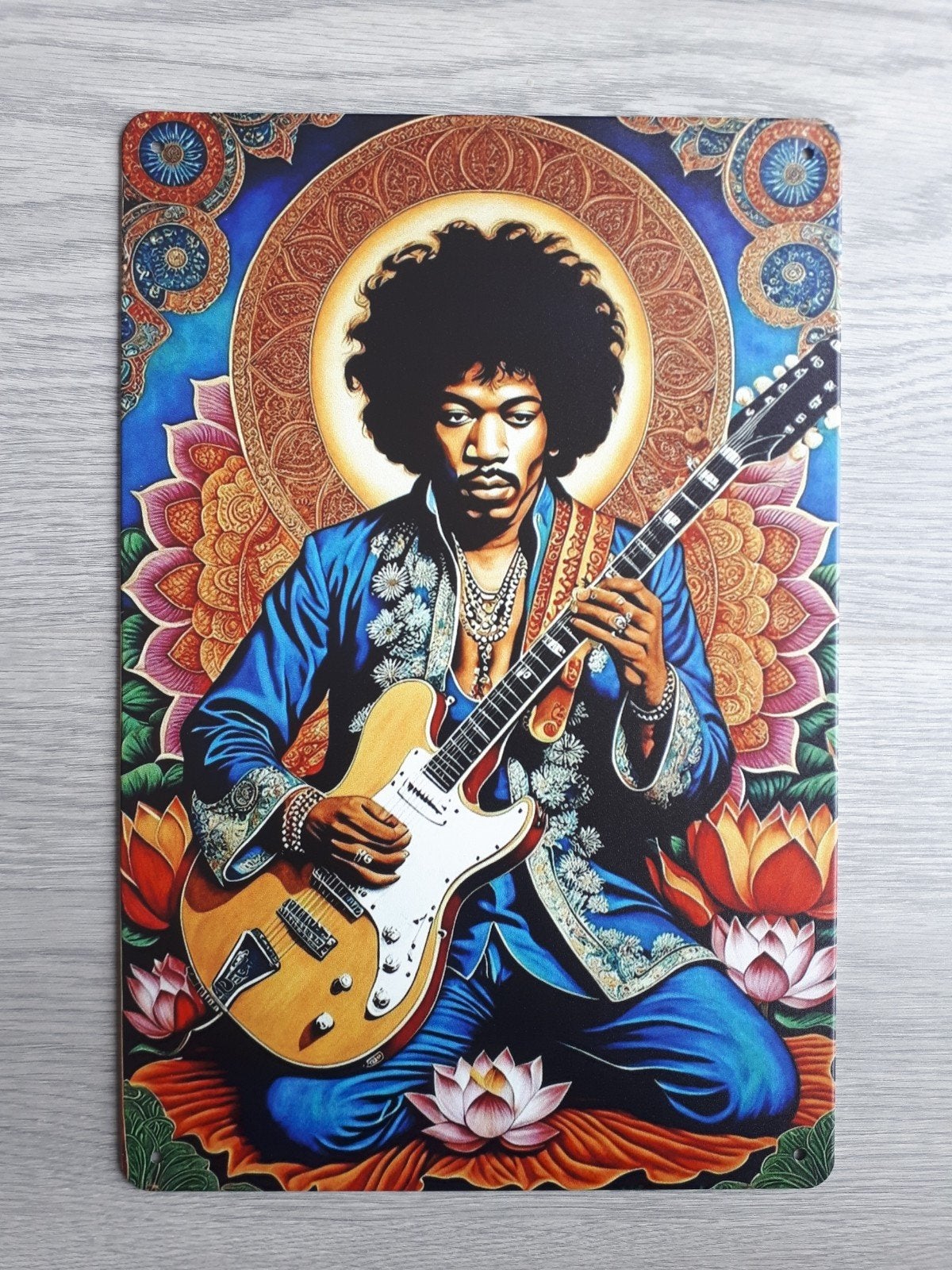 Jimi Hendrix 20x30 cm Metalen Reclamebord, Verzenden, Nieuw, Poster, Artwork of Schilderij
