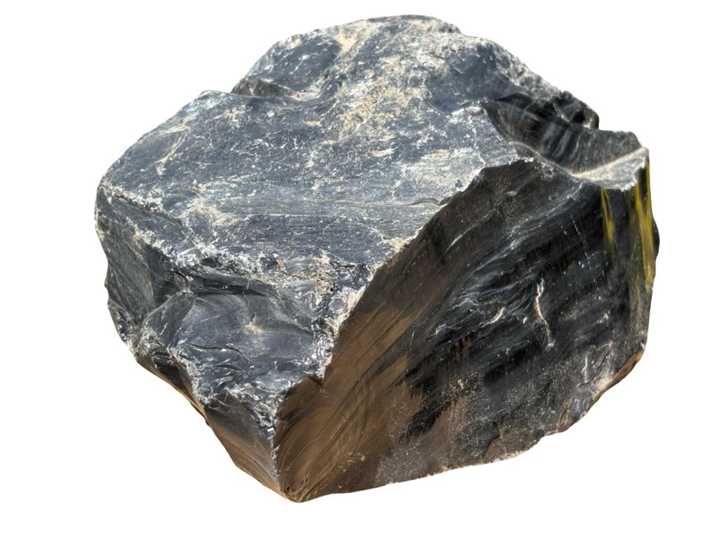 Groot Stuk Zwarte Obsidiaan - 3030 Gram, Ophalen of Verzenden, Mineraal