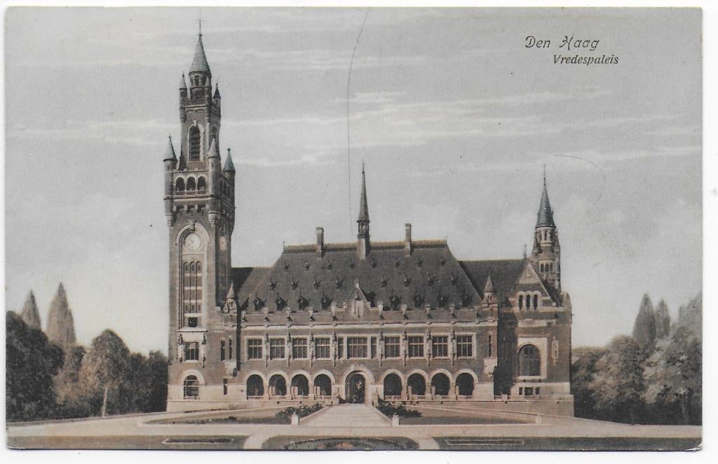Den Haag Vredespaleis Ansichtkaart uit 1913  (B5474, Ophalen of Verzenden, 1980 tot heden, Gelopen, Zuid-Holland