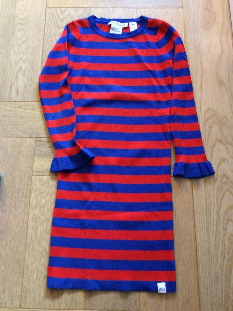 ZGAN supergaaf blauw/rood gestreept jurkje Nik & Nik mt 116, Kinderen en Baby's, Kinderkleding | Maat 116, Meisje, Nik&Nik, Ophalen of Verzenden