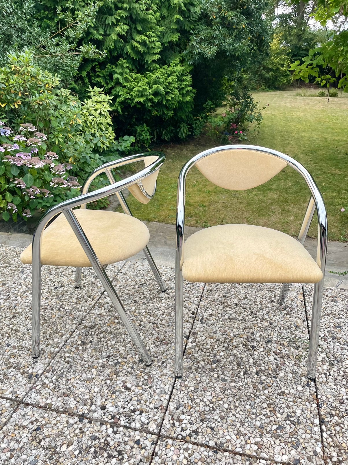 Vintage italian design chroom chairs, Ophalen, Zo goed als nieuw