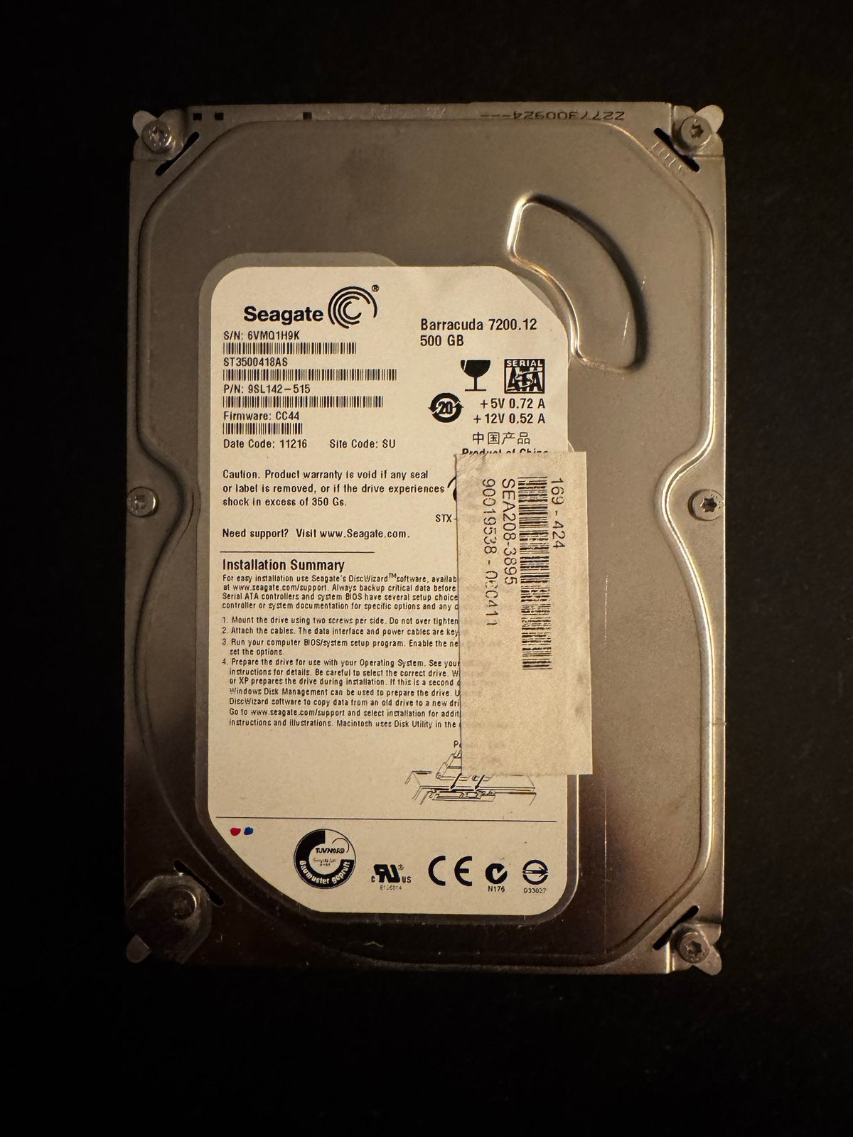 Diverse 500GB en 250GB HDD's - SATA, Computers en Software, Intern, Gebruikt, Server, Ophalen of Verzenden