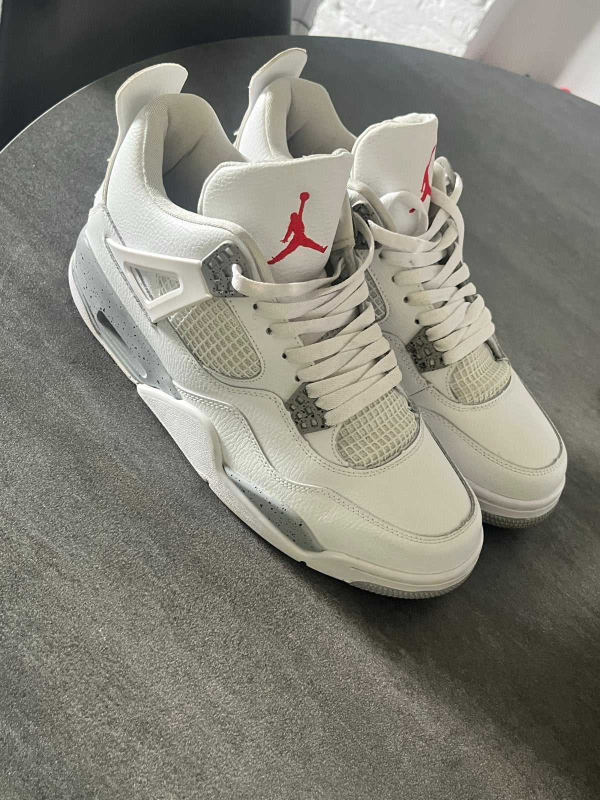 Nike Air Jordan 4 - Maat 45 - Zo goed als nieuw, Ophalen of Verzenden, Zo goed als nieuw, Wit, Sneakers of Gympen