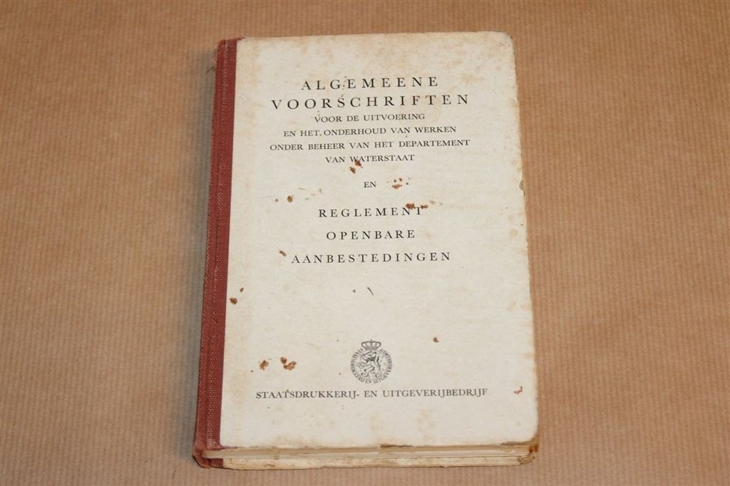 Waterstaat Voorschriften — Openbare Werken Reglement 1952, Boeken, Ophalen of Verzenden, Gelezen