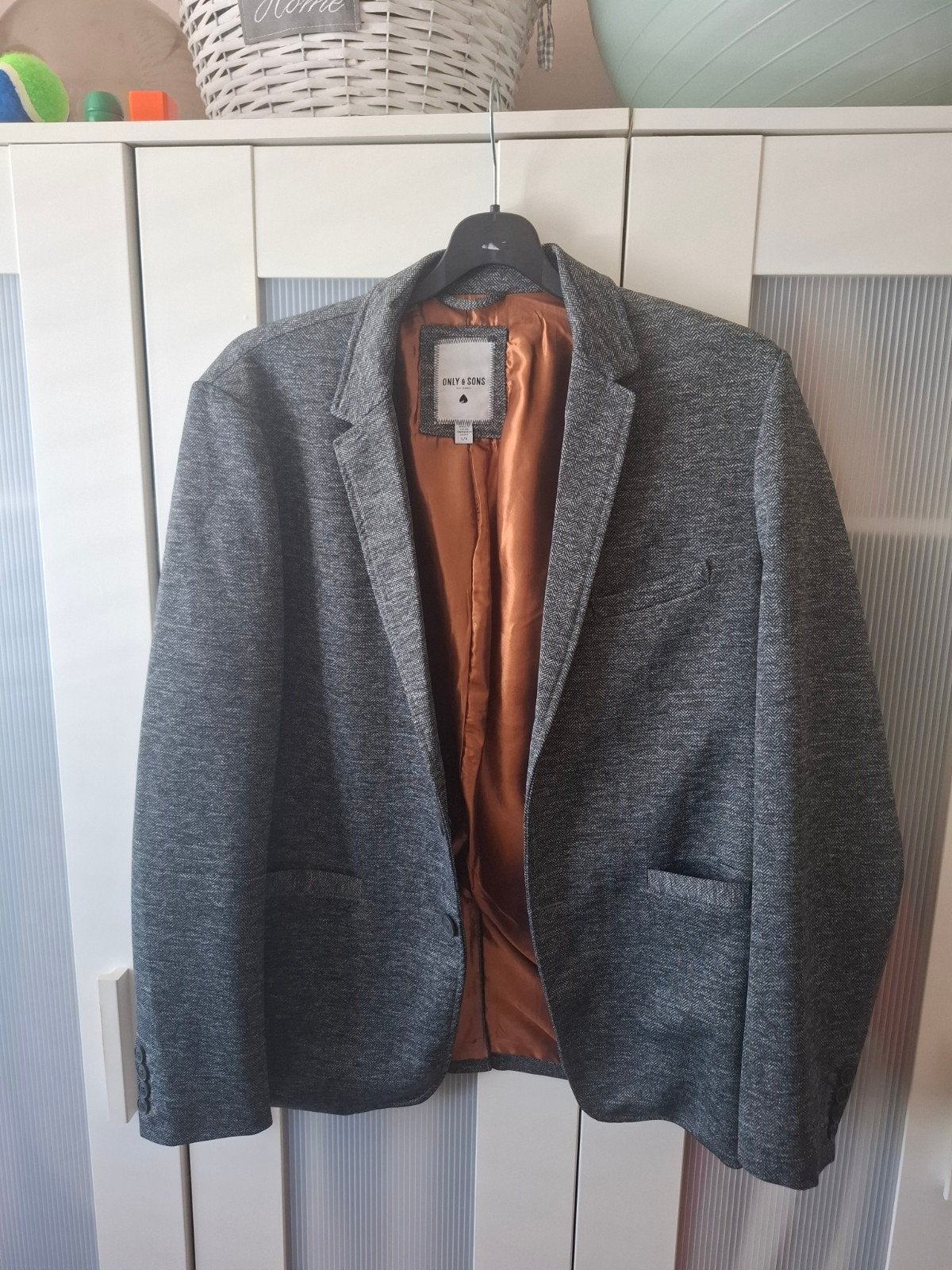 Only & Sons heren colbert grijs maat L, Maat 52/54 (L), Ophalen of Verzenden, Zo goed als nieuw, Grijs