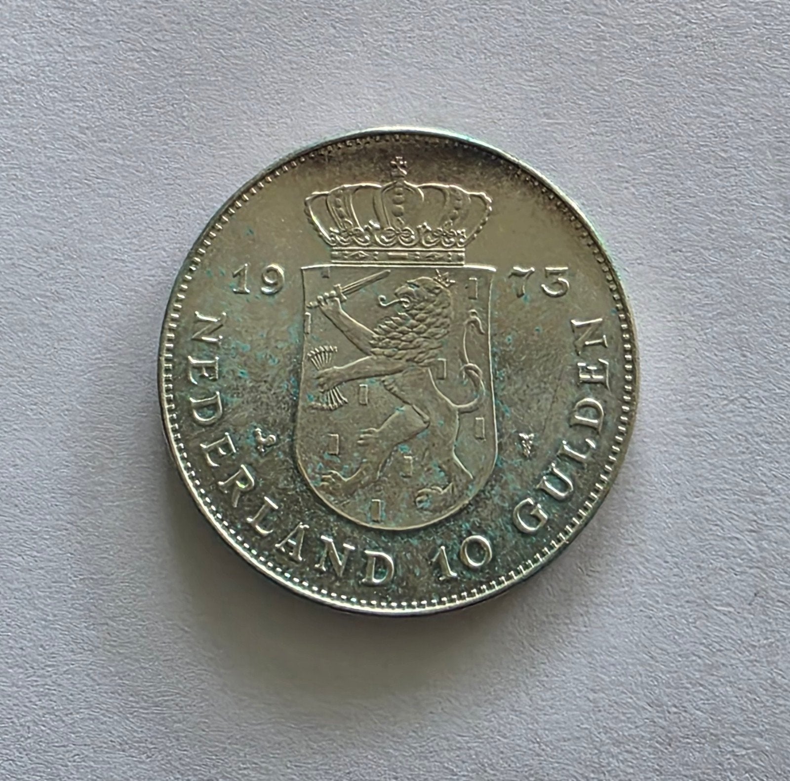 Zilveren 10 Gulden munt Koningin Juliana 1973, Postzegels en Munten, Ophalen, Koningin Juliana, Zilver, Losse munt