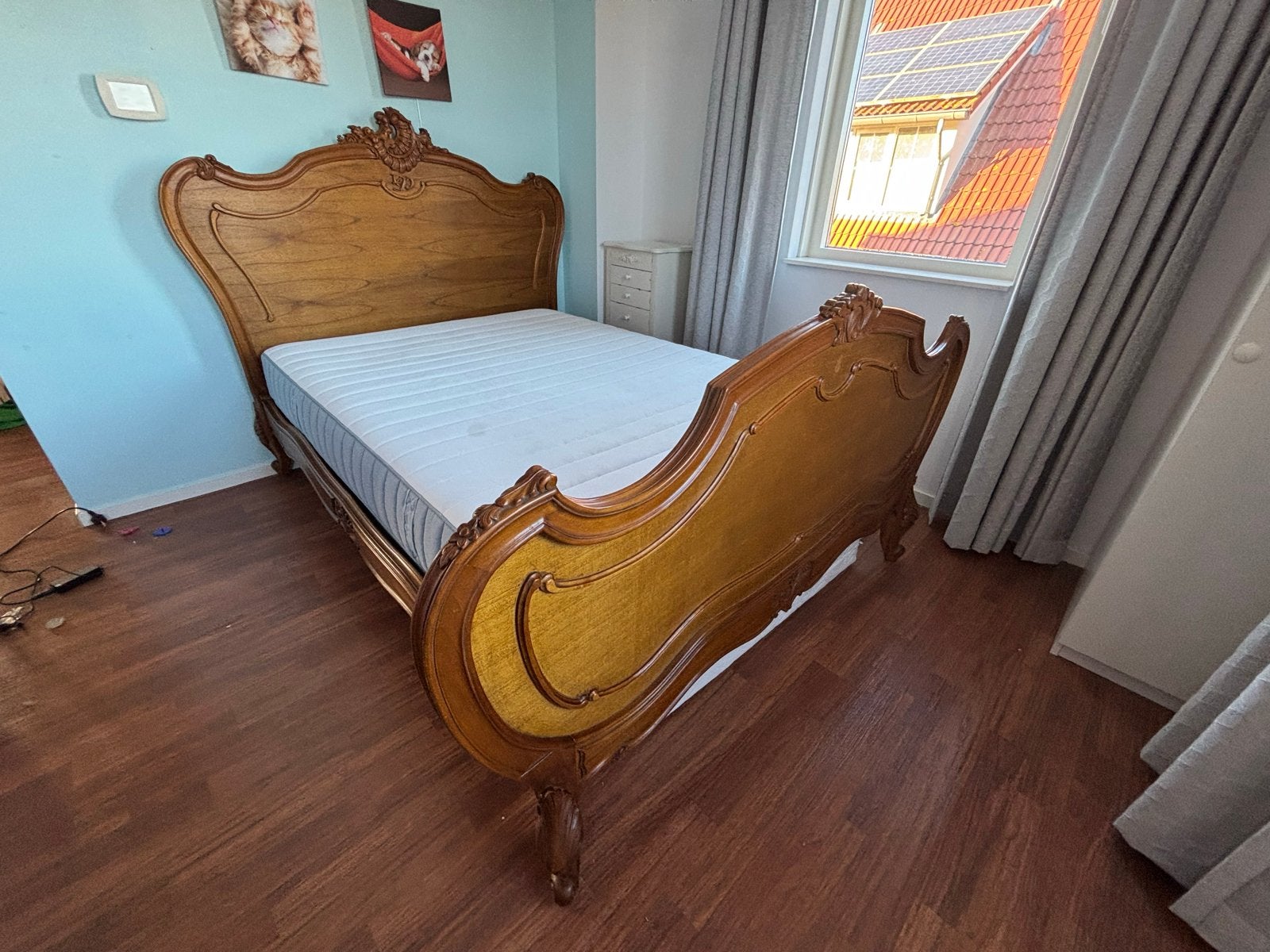 Antiek Louis XIV Mahonie Bedombouw - 140x200