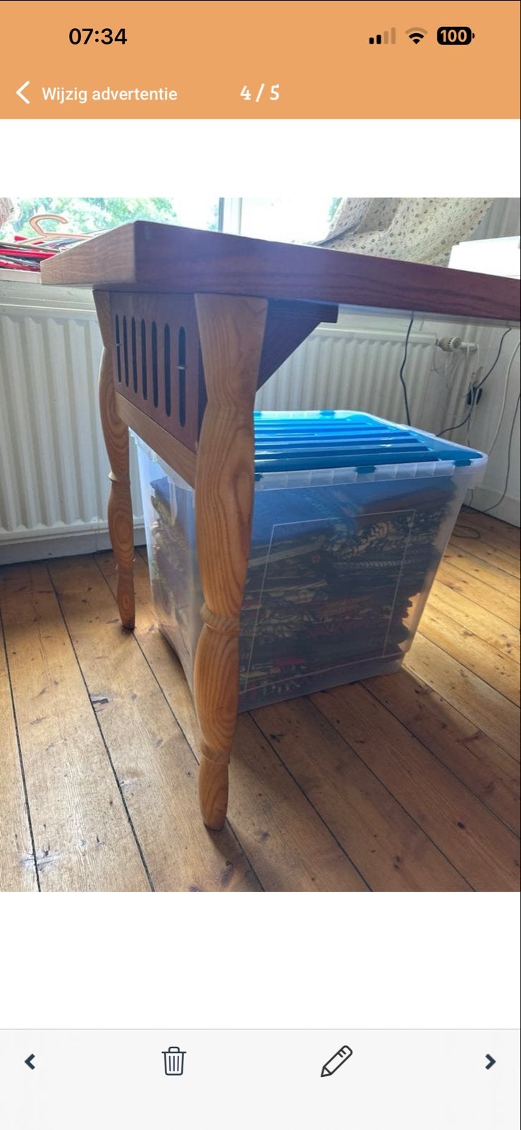 Houten Bureau Tafel - 170x72x75 cm gratis maastricht, Ophalen, Gebruikt, Hout