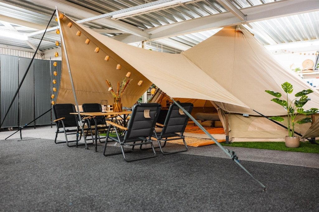 Bell tent 500 Premium Familietent | Actie, Caravans en Kamperen, Ophalen of Verzenden, Nieuw, Tot en met 5