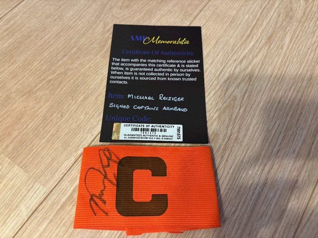 Gesigneerde aanvoerdersband Michael Reiziger + COA, Verzamelen, Ophalen of Verzenden, Zo goed als nieuw, Ajax, Shirt