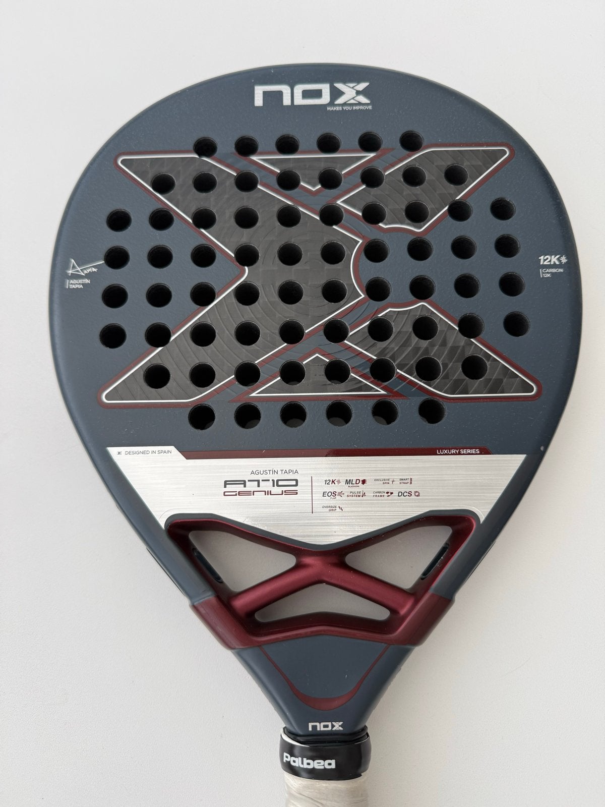 NOX AT10 Genius 12K Augustin Tapia Padelracket, Ophalen of Verzenden, Zo goed als nieuw, Padelracket