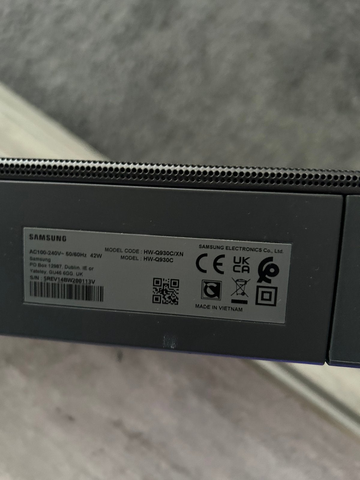 GEZOCHT: Subwoofer PS-WC96B Samsung, Audio, Tv en Foto, Ophalen of Verzenden, Zo goed als nieuw