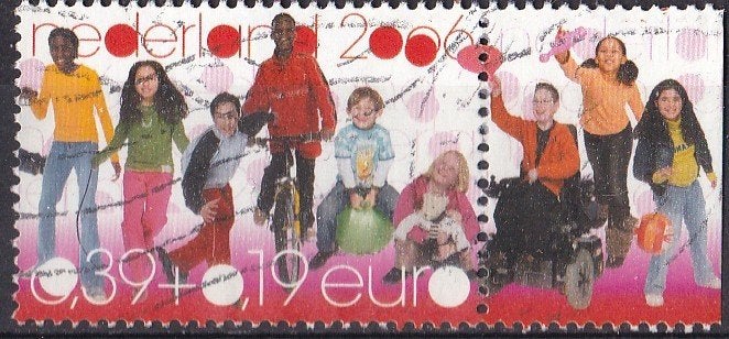 Kinderpostzegels - gebruikt – NVPH 2445f tab, Ophalen of Verzenden, Na 1940, Gestempeld
