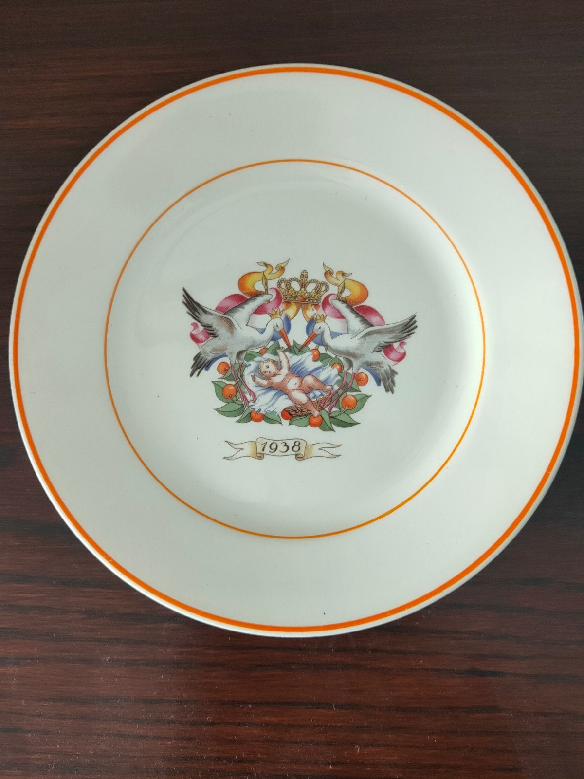 Geboorte bordje Beatrix 1938., Ophalen of Verzenden, Zo goed als nieuw, Servies
